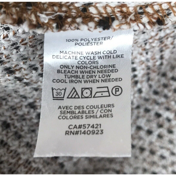 Ann Taylor Loft Sweater Boat Neck Brown White Black Marled Knit Pullover Small - Picture 7 of 7